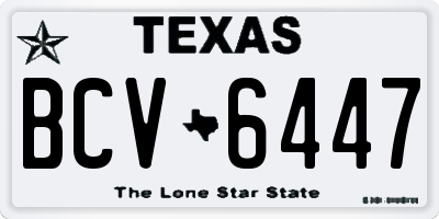 TX license plate BCV6447