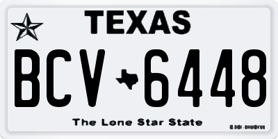 TX license plate BCV6448