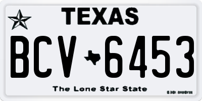 TX license plate BCV6453