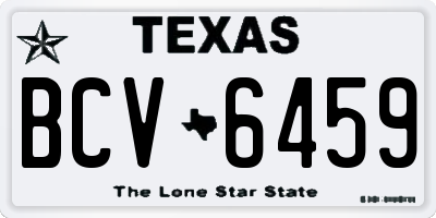 TX license plate BCV6459