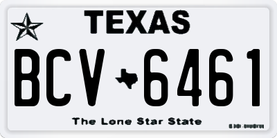 TX license plate BCV6461