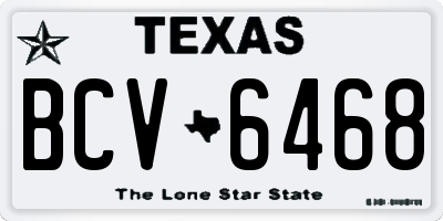 TX license plate BCV6468