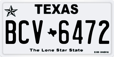TX license plate BCV6472
