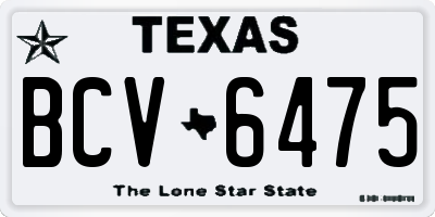 TX license plate BCV6475