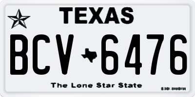 TX license plate BCV6476