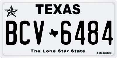 TX license plate BCV6484