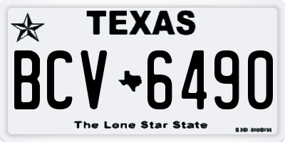 TX license plate BCV6490