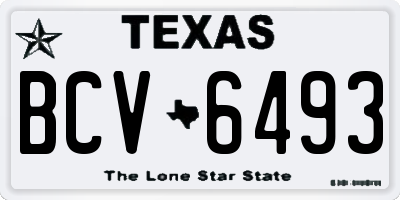 TX license plate BCV6493
