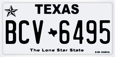 TX license plate BCV6495