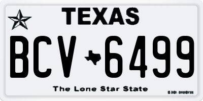 TX license plate BCV6499