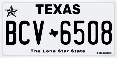 TX license plate BCV6508