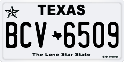 TX license plate BCV6509