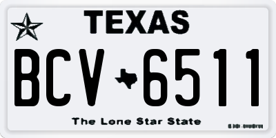 TX license plate BCV6511