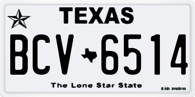 TX license plate BCV6514