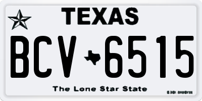 TX license plate BCV6515