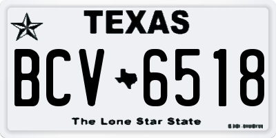 TX license plate BCV6518