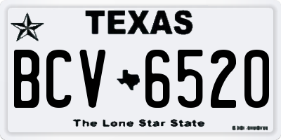 TX license plate BCV6520