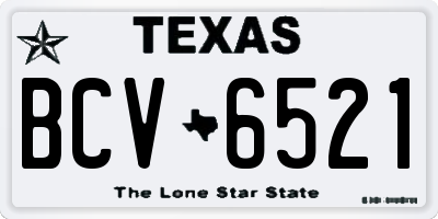 TX license plate BCV6521