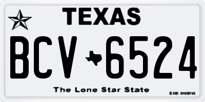 TX license plate BCV6524
