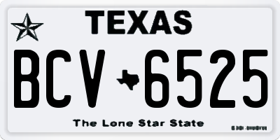 TX license plate BCV6525