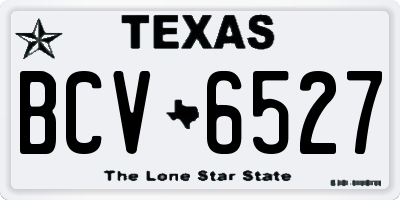 TX license plate BCV6527