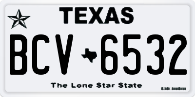 TX license plate BCV6532