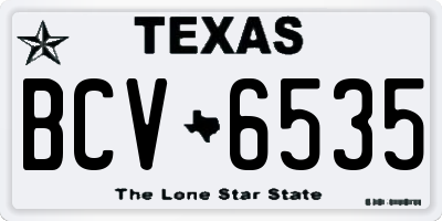 TX license plate BCV6535