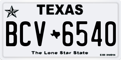 TX license plate BCV6540