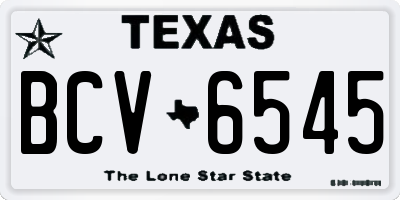TX license plate BCV6545