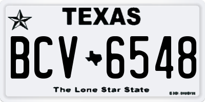 TX license plate BCV6548