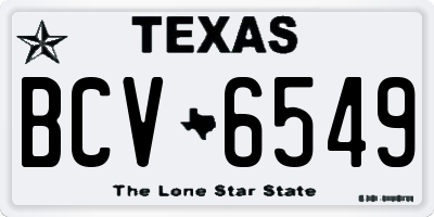 TX license plate BCV6549