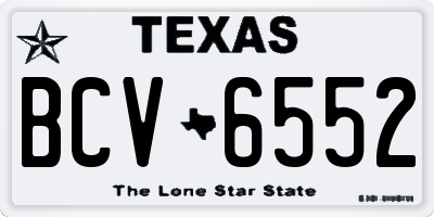 TX license plate BCV6552