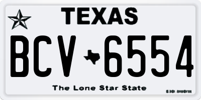 TX license plate BCV6554