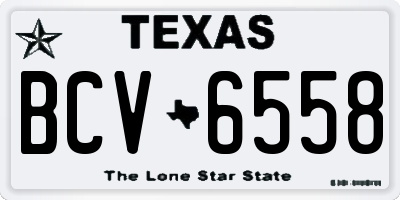 TX license plate BCV6558