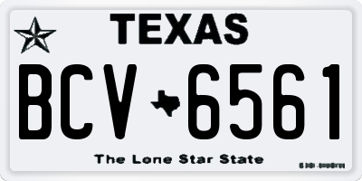 TX license plate BCV6561