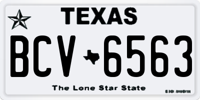 TX license plate BCV6563
