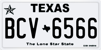 TX license plate BCV6566