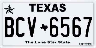 TX license plate BCV6567