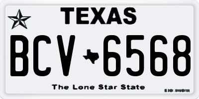 TX license plate BCV6568