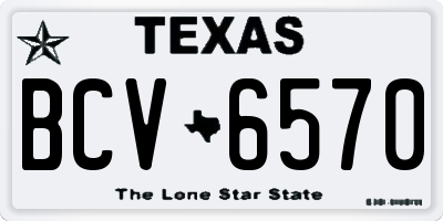 TX license plate BCV6570