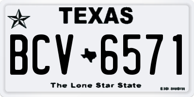 TX license plate BCV6571