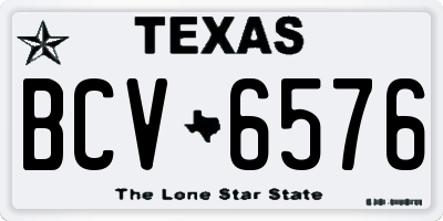 TX license plate BCV6576