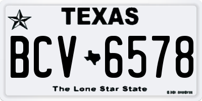TX license plate BCV6578