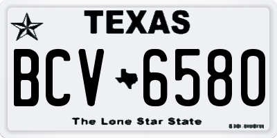 TX license plate BCV6580
