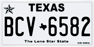 TX license plate BCV6582