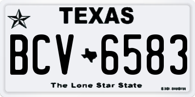 TX license plate BCV6583