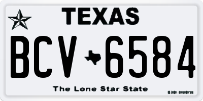 TX license plate BCV6584