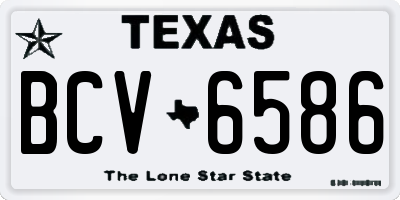 TX license plate BCV6586