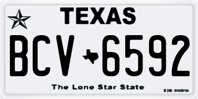 TX license plate BCV6592