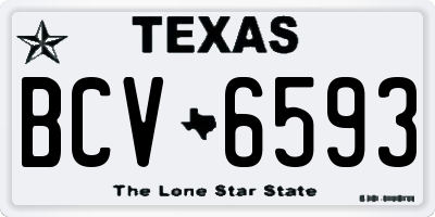 TX license plate BCV6593